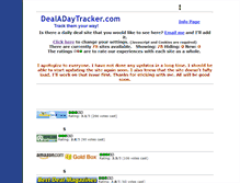 Tablet Screenshot of dealadaytracker.com